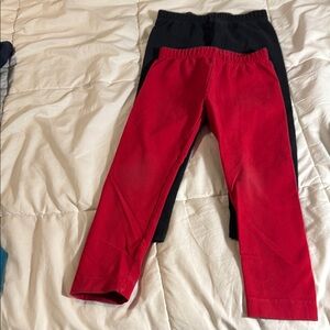 Hanna Andersson Red and Black Kids Leggings